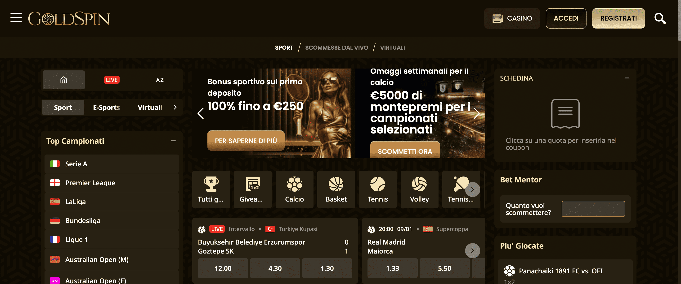 Goldspin Scommesse